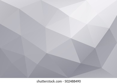 Grey abstract polygonal style, vector art and background.