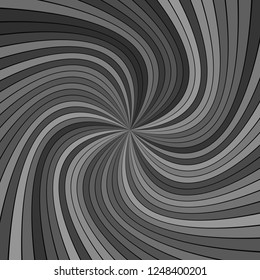 Grey abstract psychedelic spiral burst stripe background - vector graphic