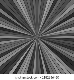 Grey abstract psychedelic striped sun burst background design - vector exlosive illustration