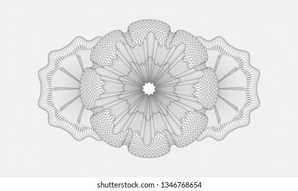 Grey abstract rosette