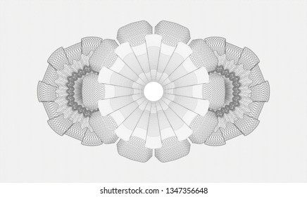 Grey abstract rosette