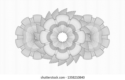 Grey abstract rosette