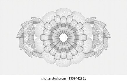 Grey abstract rosette