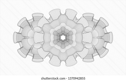 Grey abstract rosette