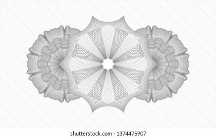 Grey abstract rosette