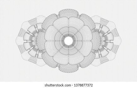 Grey abstract rosette