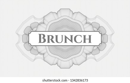 Grey abstract rosette with text Brunch inside