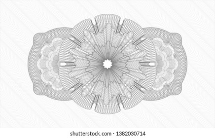 Grey abstract rosette. Vector Illustration. Detailed.