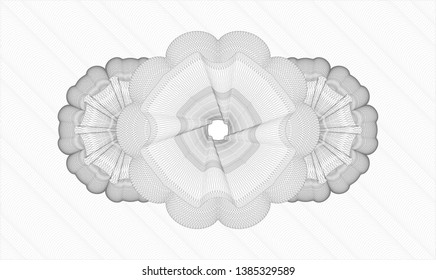 Grey abstract rosette. Vector Illustration. Detailed.