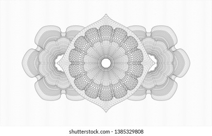 Grey abstract rosette. Vector Illustration. Detailed.