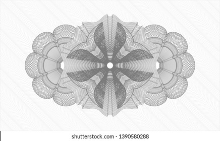 Grey abstract rosette. Vector Illustration. Detailed.