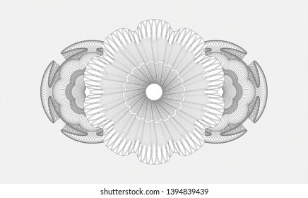 Grey abstract rosette. Vector Illustration. Detailed.