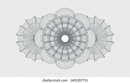 Grey abstract rosette. Vector Illustration. Detailed.