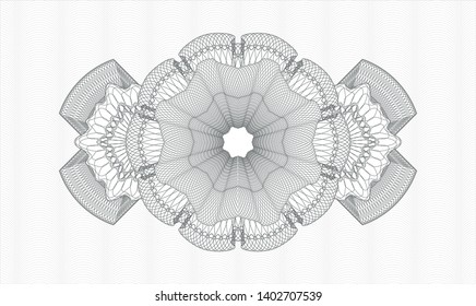 Grey abstract rosette. Vector Illustration. Detailed.