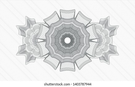 Grey abstract rosette. Vector Illustration. Detailed.