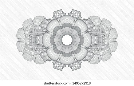 Grey abstract rosette. Vector Illustration. Detailed.