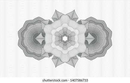 Grey abstract rosette. Vector Illustration. Detailed.