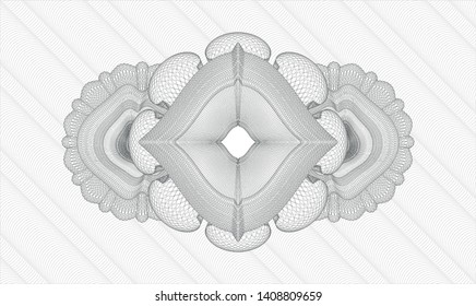 Grey abstract rosette. Vector Illustration. Detailed.