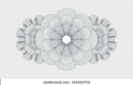 Grey abstract rosette. Vector Illustration. Detailed.