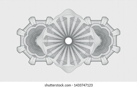 Grey abstract rosette. Vector Illustration. Detailed.