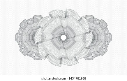 Grey abstract rosette. Vector Illustration. Detailed.