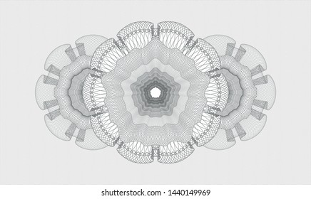Grey abstract rosette. Vector Illustration. Detailed.