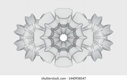  Grey abstract rosette. Vector Illustration. Detailed.
