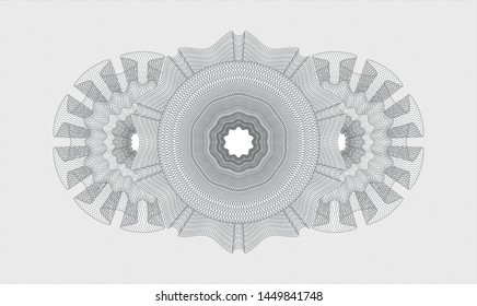 Grey abstract rosette. Vector Illustration. Detailed.