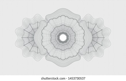 Grey abstract rosette. Vector Illustration. Detailed.