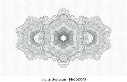 Grey abstract rosette. Vector Illustration. Detailed.