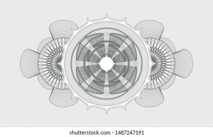 Grey abstract rosette. Vector Illustration. Detailed.