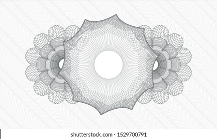 Grey abstract rosette. Vector Illustration. Detailed.