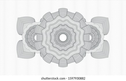 Grey abstract rosette. Vector Illustration. Detailed.