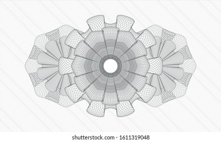 Grey abstract rosette. Vector Illustration. Detailed.