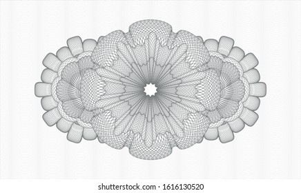 Grey abstract rosette. Vector Illustration. Detailed.