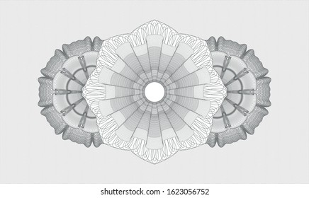 Grey abstract rosette. Vector Illustration. Detailed.