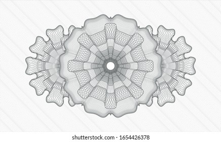 Grey abstract rosette. Vector Illustration. Detailed.