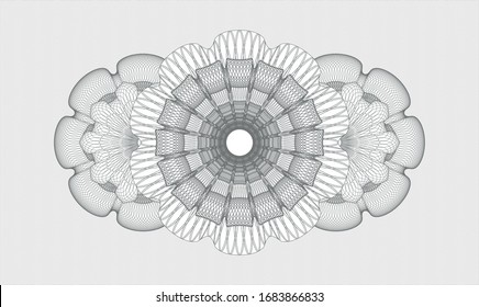 Grey abstract rosette. Vector Illustration. Detailed.