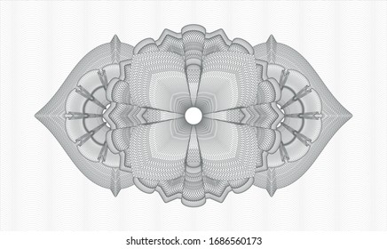 Grey abstract rosette. Vector Illustration. Detailed.