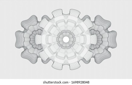 Grey abstract rosette. Vector Illustration. Detailed.