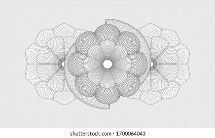 Grey abstract rosette. Vector Illustration. Detailed.