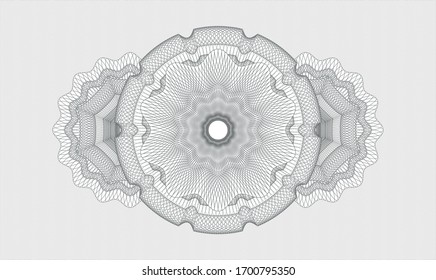 Grey abstract rosette. Vector Illustration. Detailed.