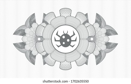 Rosette abstracto gris. Ilustración vectorial. Detallado con el icono de error dentro