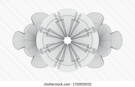 Grey abstract rosette. Vector Illustration. Detailed 