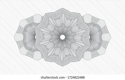 Grey abstract rosette. Vector Illustration. Detailed 