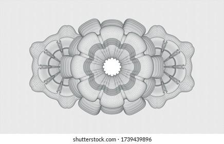 Grey abstract rosette. Vector Illustration. Detailed 