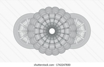 Grey abstract rosette. Vector Illustration. Detailed 