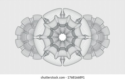 Rosette gris abstracto. Ilustración vectorial. Detallado 