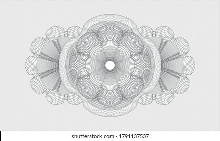 Grey abstract rosette. Vector Illustration. Detailed 