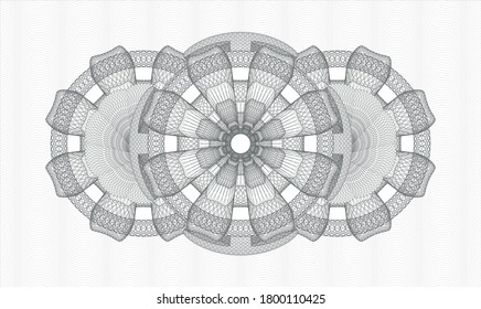 Grey abstract rosette. Vector Illustration. Detailed 
